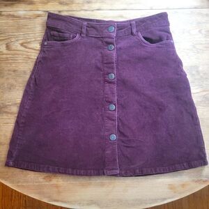 Noisy May Maroon Corduroy Mini Skirt
